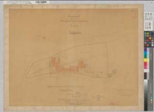 Arnsberg (Arnsberg) Lehrerinnenseminar Blatt 1 Lageplan 1905 1 : 500 62,5 x 82,5 Pause Gutenschwager, Kreisbauinspektor Staatshochbauamt Arnsberg