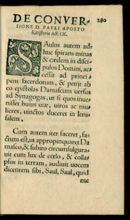 De Conversione D. Pauli Apostoli ...