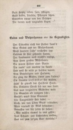 Gobes und Walperhannes oder die Begnadigten
