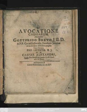 De Avocatione Caussarum