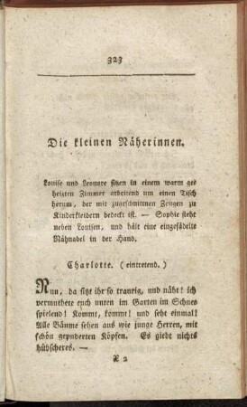 Die kleinen Näherinnen.