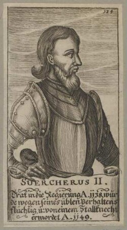 Bildnis des Suercherus II, König von Schweden