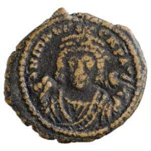 Münze, Halbfollis, 594 / 595