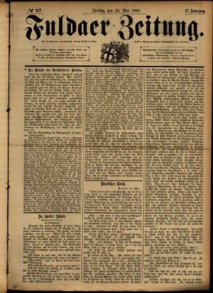 Ausgabe vom Freitag, den 23. Mai 1890.