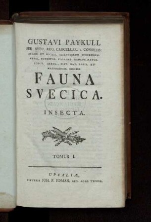 T. 1: Fauna Suecica : Insecta