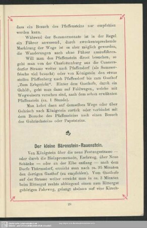 Der kleine Bärenstein-Rauenstein