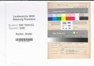 Entnazifizierung Walter Becker, geb. 13.09.1901 (Steuerinspektor)