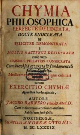 Chymia philosophica