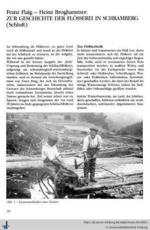 Zur Geschichte der Flößerei in Schramberg (Schluß).