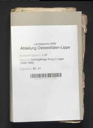 Kriegsdrangsale und Klagen der Stadt Lemgo
