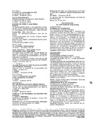 Literaturhinweise des VEB Fachbuchverlag Leipzig