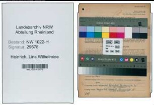 Entnazifizierung Lina Wilhelmine Heinrich , geb. 15.08.1889 (Krankenschwester)