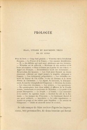 L' Épopée de Waterloo : Narration nouvelle des cent jours et de la campagne de Belgique en 1815 ...