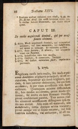 66-75, Caput III. De modis acquirendi dominii, ...- Caput IV. De Traditione.