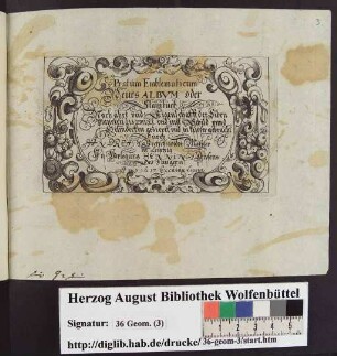 Pratum Emblematicum : Neues Albvm oder Stambuch ; Nach ahrt vnd Eigenschafft der Siben Planeten disponiret vnd mit Schild vnnd Helmdecken gezieret vnd in kupfer gebracht