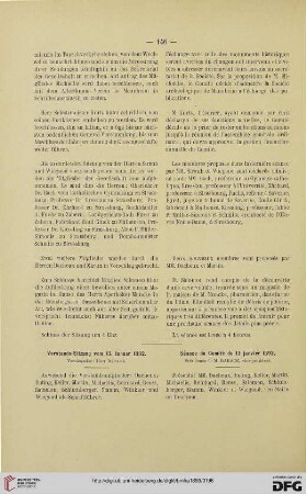 Vorstands-Sitzung vom 13. Januar 1892 / Séance du Comité du 13 janvier 1892