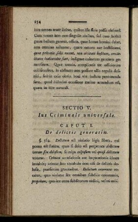 Sectio V. Ius Criminale universale.