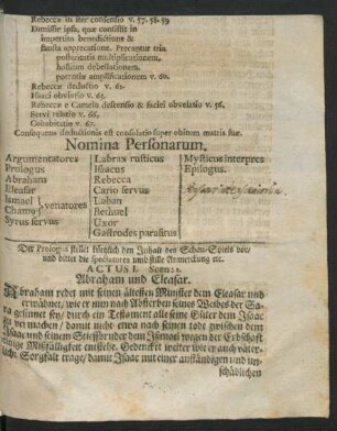 Scen: 1. Abraham und Eleasar.