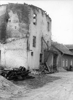 Schönteichen-Hausdorf. Rausch Mühle, nach dem Brand am 24.10.1973
