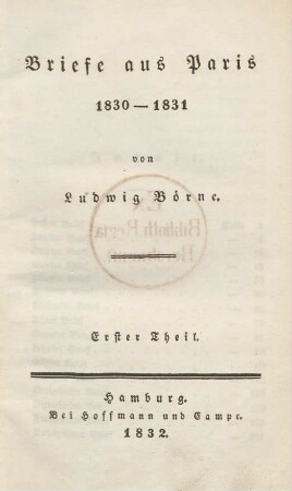 Theil 9 = [9], Theil 1: Briefe aus Paris : 1830 - 1831 ; Theil 1