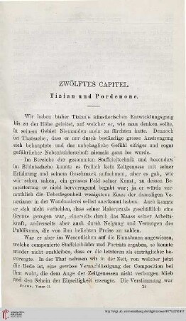 Zwölftes Capitel. Tizian und Pordenone