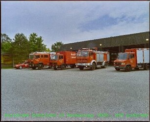 Einsatzfahrzeuge der Werksfeuerwehr (WFW) des Forschungszentrums Karlsruhe (FZK)