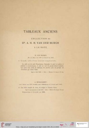 Tableaux anciens (Nr. 1 - 50)