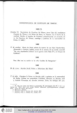 Biocronología de Cayetano de Thiene