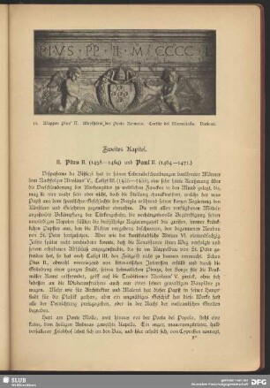 Zweites Kapitel, Pius II. (1458 - 1464) und Paul II. (1464 - 1471)