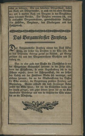 Das Bergamtsrefier Freyberg