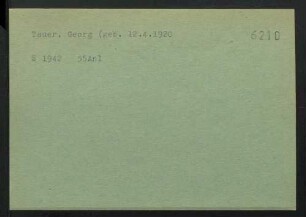 Tauer, Georg