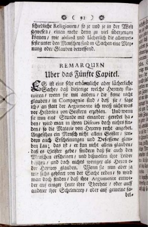 Remarquen Uber das Fünfte Capitel.