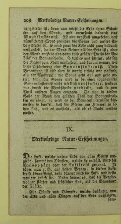 IX. Merkwuerdige Natur-Erscheinungen
