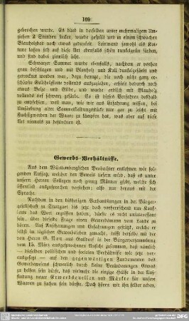Gewerbs-Verhältnisse