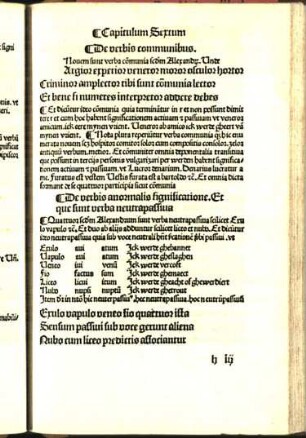 Capitulum Sextum De verbis communibus.