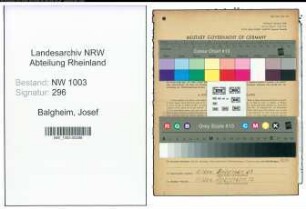 Entnazifizierung Josef Balgheim , geb. 10.04.1895 (Milchhaendler)