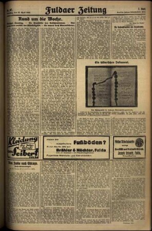 Zweite Ausgabe vom Sonntag, den 27. April 1930.