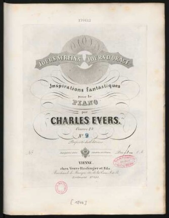 No. 9: Jours Sereins, Jours D'Orage : Inspirations fantastiques pour le Piano; Oeuvre 24.