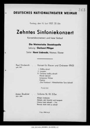 Zehntes Sinfoniekonzert