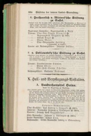 X. Heil= und Verpflegungs=Anstalten.