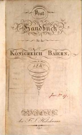 Post-Handbuch für das Königreich Baiern, 1810