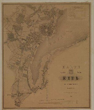 Karte von der Stadt Kiel mit nächster Umgebung
