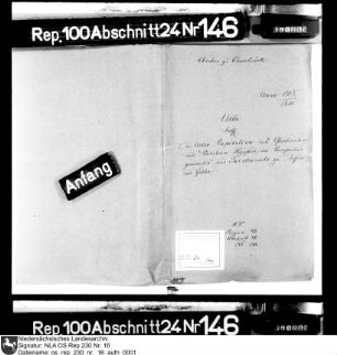 Regul-Benefizien des Quotidian und Vinalienregisters des Computus generalis und Sacellanats zu Dissen und Hilter