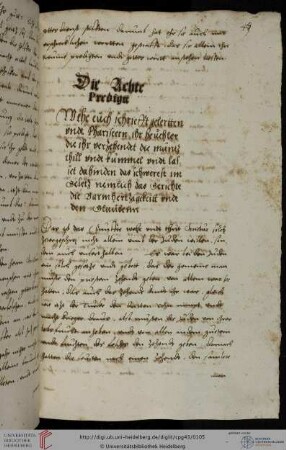 Predigt 36/Mt 18-24