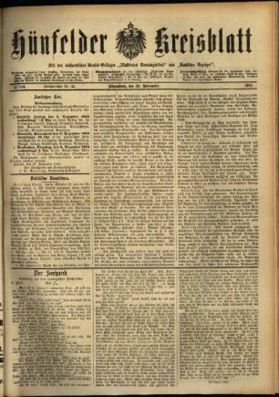 Ausgabe vom Samstag, den 29. November 1913.