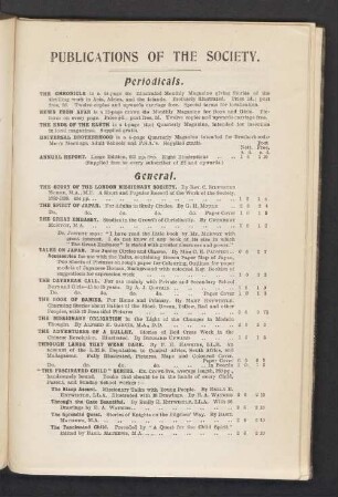 Publications of the society