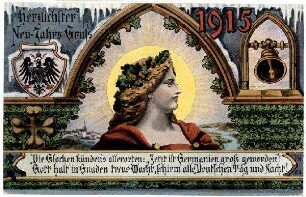 Weihnachts- und Neujahrs-Glückwunschkarten: Nr. 1511: Die Glocken künden's allerorten ...