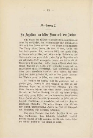 Anhang I. Die Augustiner am todten Meere und dem Jordan