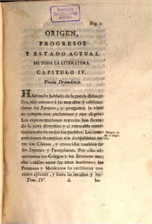 Origen, Progresos Y Estado Actual De Toda La Literatura, 4