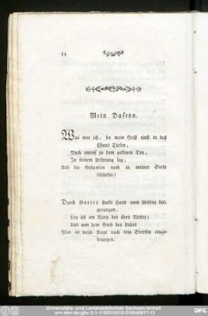 Mein Daseyn.
